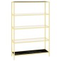 vidaXL Regal Golden und Schwarzer Marmor Gehärtetes Glas vidaXL Regal Golden und Schwarzer Marmor Gehärtetes Glas