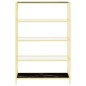 vidaXL Regal Golden und Schwarzer Marmor Gehärtetes Glas vidaXL Regal Golden und Schwarzer Marmor Gehärtetes Glas