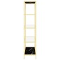vidaXL Regal Golden und Schwarzer Marmor Gehärtetes Glas vidaXL Regal Golden und Schwarzer Marmor Gehärtetes Glas