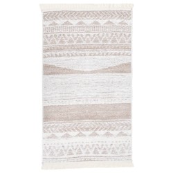 vidaXL Teppich Beige 120x180 cm Baumwolle