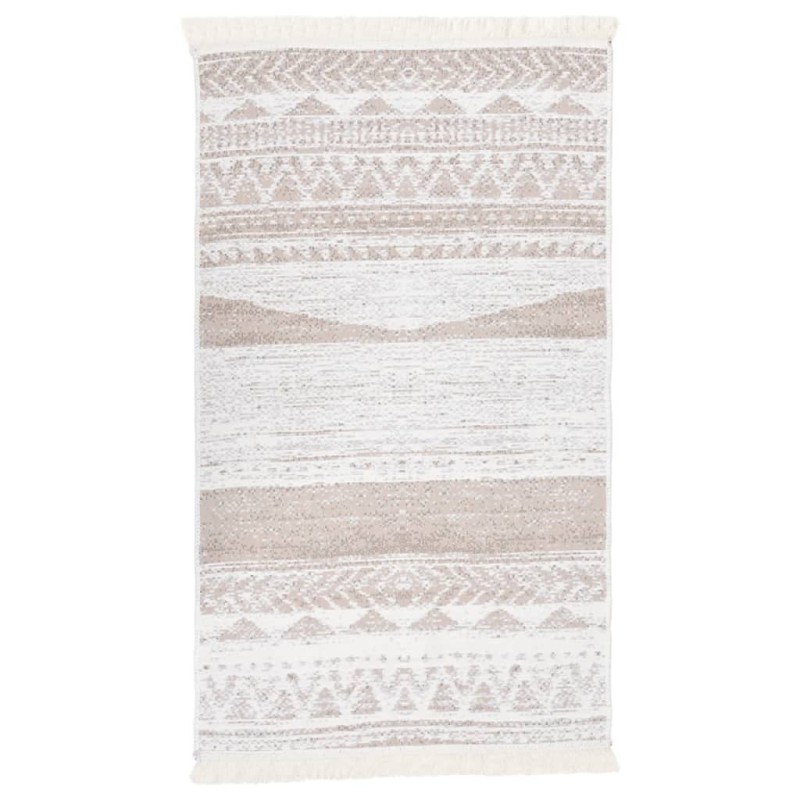 vidaXL Teppich Beige 120x180 cm Baumwolle vidaXL Teppich Beige 120x180 cm Baumwolle