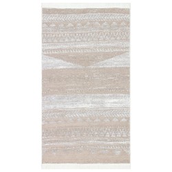 vidaXL Teppich Beige 120x180 cm Baumwolle
