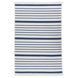 vidaXL Teppich Marineblau 160x230 cm Baumwolle