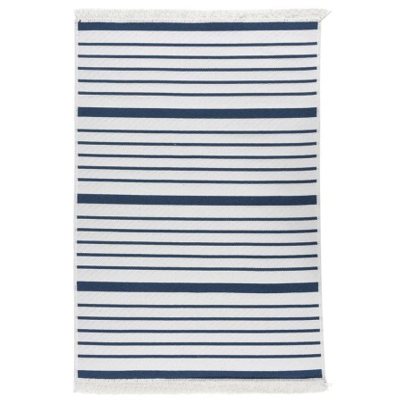 vidaXL Teppich Marineblau 160x230 cm Baumwolle