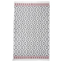 vidaXL Teppich Grau 160x230 cm Baumwolle