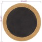 vidaXL Teppich Geflochten Schwarz & Natur 150 cm Jute & Baumwolle Rund vidaXL Teppich Geflochten Schwarz & Natur 150 cm Jute & Baumwolle Rund