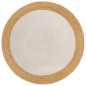 vidaXL Teppich Geflochten Weiß & Natur 180 cm Jute & Baumwolle Rund vidaXL Teppich Geflochten Weiß & Natur 180 cm Jute & Baumwolle Rund
