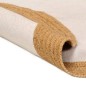 vidaXL Teppich Geflochten Weiß & Natur 180 cm Jute & Baumwolle Rund vidaXL Teppich Geflochten Weiß & Natur 180 cm Jute & Baumwolle Rund