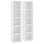 vidaXL CD-Regale 2 Stk. Weiß 21x16x93,5 cm Holzwerkstoff vidaXL CD-Regale 2 Stk. Weiß 21x16x93,5 cm Holzwerkstoff
