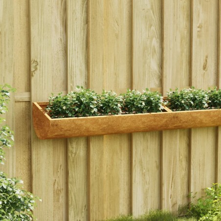 vidaXL Wand-Pflanzkübel 50x16x10 cm Cortenstahl 