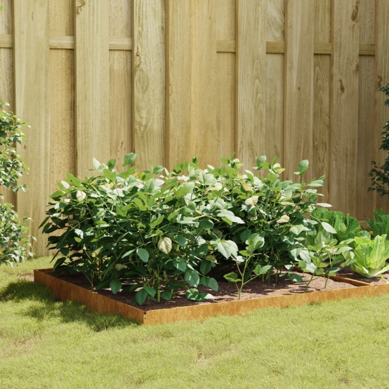 vidaXL Hochbeet 100x100x18,5 cm Cortenstahl vidaXL Hochbeet 100x100x18,5 cm Cortenstahl