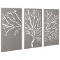 vidaXL 3-tlg. Garten-Wanddeko 105x155 cm Cortenstahl Baum-Design vidaXL 3-tlg. Garten-Wanddeko 105x155 cm Cortenstahl Baum-Design