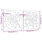 vidaXL 2-tlg. Garten-Wanddeko 55x55 cm Cortenstahl Rosen-Design vidaXL 2-tlg. Garten-Wanddeko 55x55 cm Cortenstahl Rosen-Design