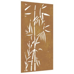 vidaXL Garten-Wanddeko 105x55 cm Cortenstahl Bambus-Design