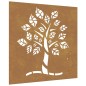 vidaXL Garten-Wanddeko 55x55 cm Cortenstahl Baum-Design vidaXL Garten-Wanddeko 55x55 cm Cortenstahl Baum-Design
