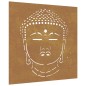 vidaXL Garten-Wanddeko 55x55 cm Cortenstahl Buddha-Kopf vidaXL Garten-Wanddeko 55x55 cm Cortenstahl Buddha-Kopf