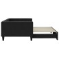 vidaXL Tagesbett Ausziehbar Schwarz 100x200 cm Stoff vidaXL Tagesbett Ausziehbar Schwarz 100x200 cm Stoff