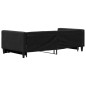 vidaXL Tagesbett Ausziehbar Schwarz 100x200 cm Stoff vidaXL Tagesbett Ausziehbar Schwarz 100x200 cm Stoff