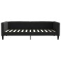 vidaXL Tagesbett Ausziehbar Schwarz 100x200 cm Stoff vidaXL Tagesbett Ausziehbar Schwarz 100x200 cm Stoff