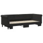 vidaXL Tagesbett Ausziehbar Schwarz 80x200 cm Samt vidaXL Tagesbett Ausziehbar Schwarz 80x200 cm Samt