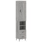 vidaXL Highboard Grau Sonoma 34,5x34x180 cm Holzwerkstoff vidaXL Highboard Grau Sonoma 34,5x34x180 cm Holzwerkstoff