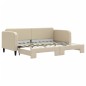 vidaXL Tagesbett Ausziehbar Creme 80x200 cm Stoff vidaXL Tagesbett Ausziehbar Creme 80x200 cm Stoff