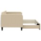 vidaXL Tagesbett Ausziehbar Creme 80x200 cm Stoff vidaXL Tagesbett Ausziehbar Creme 80x200 cm Stoff