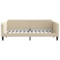 vidaXL Tagesbett Ausziehbar Creme 80x200 cm Stoff vidaXL Tagesbett Ausziehbar Creme 80x200 cm Stoff