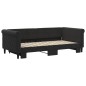 vidaXL Tagesbett Ausziehbar Schwarz 90x190 cm Samt vidaXL Tagesbett Ausziehbar Schwarz 90x190 cm Samt