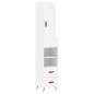 vidaXL Highboard Hochglanz-Weiß 34,5x34x180 cm Holzwerkstoff vidaXL Highboard Hochglanz-Weiß 34,5x34x180 cm Holzwerkstoff