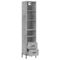 vidaXL Highboard Betongrau 34,5x34x180 cm Holzwerkstoff vidaXL Highboard Betongrau 34,5x34x180 cm Holzwerkstoff