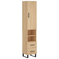 vidaXL Highboard Sonoma-Eiche 34,5x34x180 cm Holzwerkstoff
