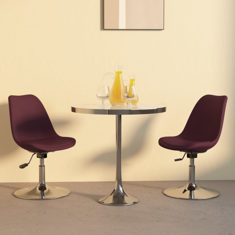 vidaXL Esszimmerstühle 2 Stk. Drehbar Lila Stoff vidaXL Esszimmerstühle 2 Stk. Drehbar Lila Stoff