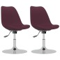 vidaXL Esszimmerstühle 2 Stk. Drehbar Lila Stoff vidaXL Esszimmerstühle 2 Stk. Drehbar Lila Stoff