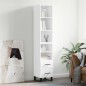vidaXL Highboard Weiß 34,5x34x180 cm Holzwerkstoff vidaXL Highboard Weiß 34,5x34x180 cm Holzwerkstoff