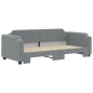vidaXL Tagesbett Ausziehbar Hellgrau 90x190 cm Stoff vidaXL Tagesbett Ausziehbar Hellgrau 90x190 cm Stoff