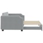 vidaXL Tagesbett Ausziehbar Hellgrau 90x190 cm Stoff vidaXL Tagesbett Ausziehbar Hellgrau 90x190 cm Stoff