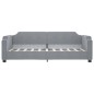 vidaXL Tagesbett Ausziehbar Hellgrau 90x190 cm Stoff vidaXL Tagesbett Ausziehbar Hellgrau 90x190 cm Stoff