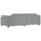 vidaXL Tagesbett Ausziehbar Hellgrau 90x190 cm Stoff vidaXL Tagesbett Ausziehbar Hellgrau 90x190 cm Stoff
