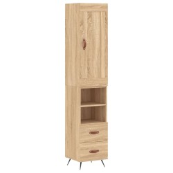vidaXL Highboard Sonoma-Eiche 34,5x34x180 cm Holzwerkstoff