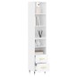 vidaXL Highboard Hochglanz-Weiß 34,5x34x180 cm Holzwerkstoff vidaXL Highboard Hochglanz-Weiß 34,5x34x180 cm Holzwerkstoff