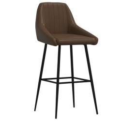 Barhocker Dunkelbraun Kunstleder