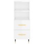 vidaXL Highboard Hochglanz-Weiß 34,5x34x180 cm Holzwerkstoff vidaXL Highboard Hochglanz-Weiß 34,5x34x180 cm Holzwerkstoff