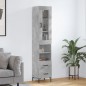 vidaXL Highboard Betongrau 34,5x34x180 cm Holzwerkstoff vidaXL Highboard Betongrau 34,5x34x180 cm Holzwerkstoff