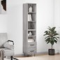 vidaXL Highboard Grau Sonoma 34,5x34x180 cm Holzwerkstoff vidaXL Highboard Grau Sonoma 34,5x34x180 cm Holzwerkstoff