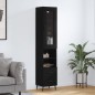 vidaXL Highboard Schwarz 34,5x34x180 cm Holzwerkstoff vidaXL Highboard Schwarz 34,5x34x180 cm Holzwerkstoff