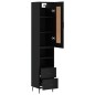 vidaXL Highboard Schwarz 34,5x34x180 cm Holzwerkstoff vidaXL Highboard Schwarz 34,5x34x180 cm Holzwerkstoff