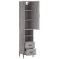 vidaXL Highboard Grau Sonoma 34,5x34x180 cm Holzwerkstoff vidaXL Highboard Grau Sonoma 34,5x34x180 cm Holzwerkstoff