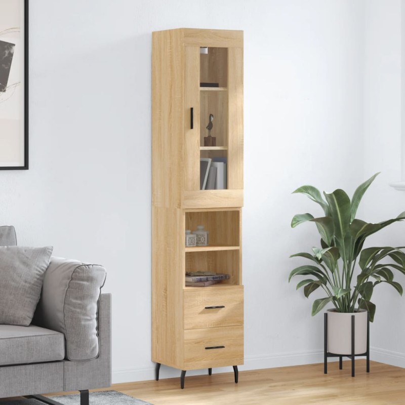 vidaXL Highboard Sonoma-Eiche 34,5x34x180 cm Holzwerkstoff vidaXL Highboard Sonoma-Eiche 34,5x34x180 cm Holzwerkstoff