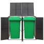vidaXL Mülltonnenbox für 2 Tonnen Schwarz 140x80x117 cm Poly Rattan vidaXL Mülltonnenbox für 2 Tonnen Schwarz 140x80x117 cm Poly Rattan